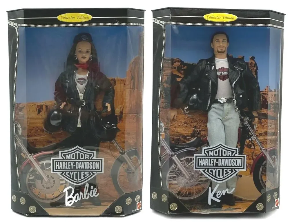 Original 1998 Harley Davidson BARBIE & KEN DOLL -Mattel-Collector Edition-NEW!